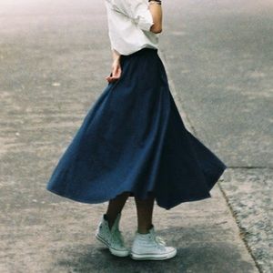 Long A-line skirt